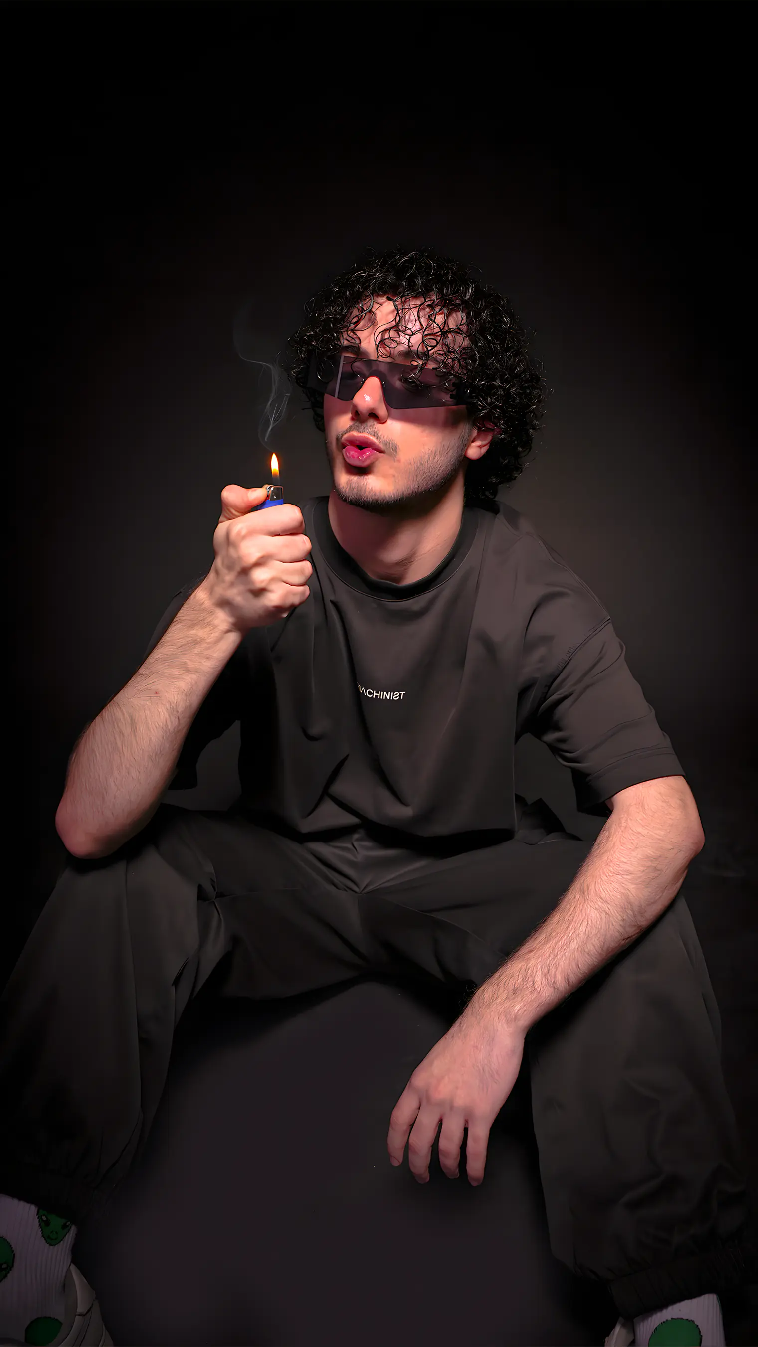 A model wearing META sunglasses in Black Mirror