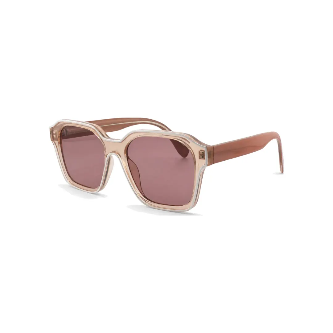 The Rose frame worn by the model, shown at an angle