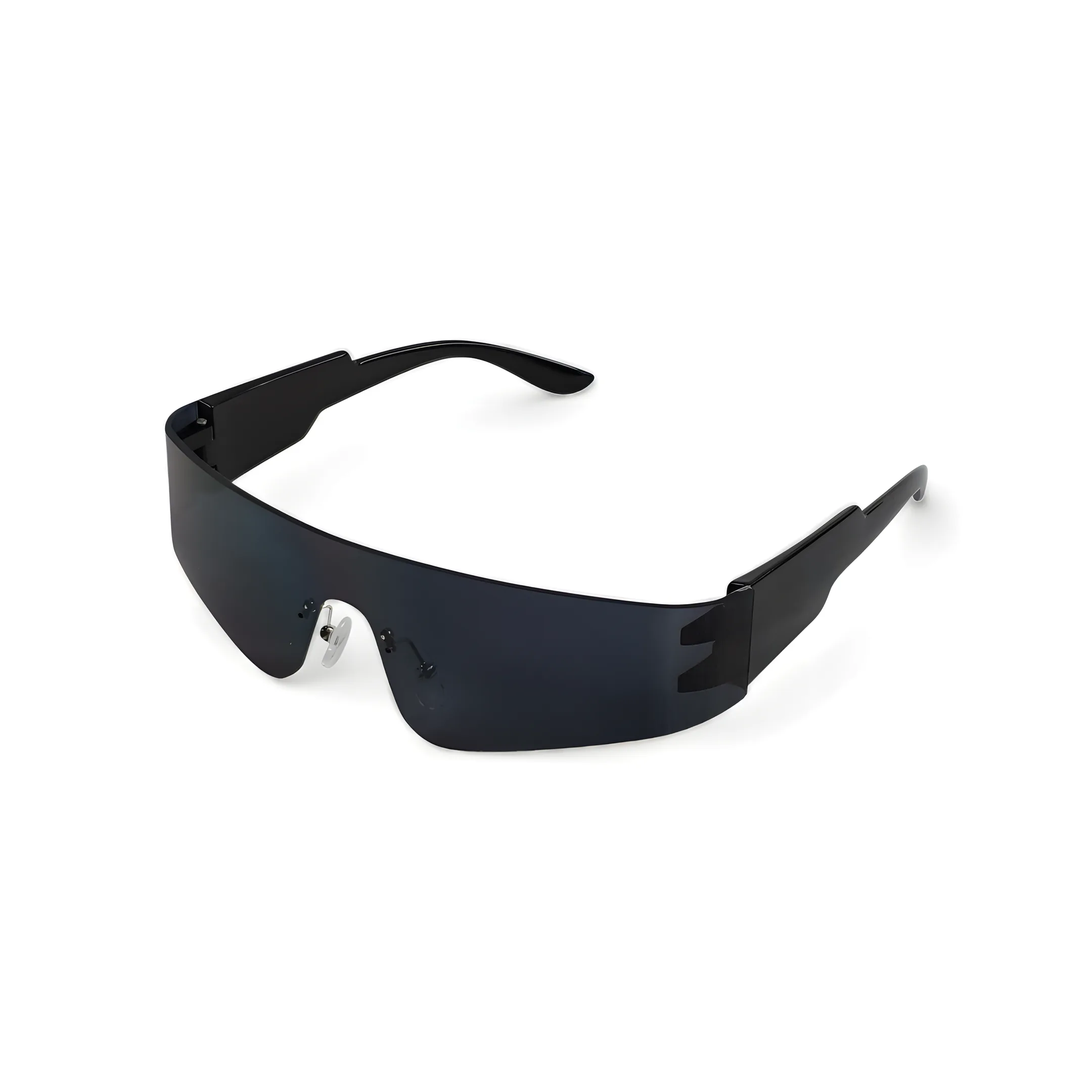META Rimless Shield Sunglasses in Black Mirror