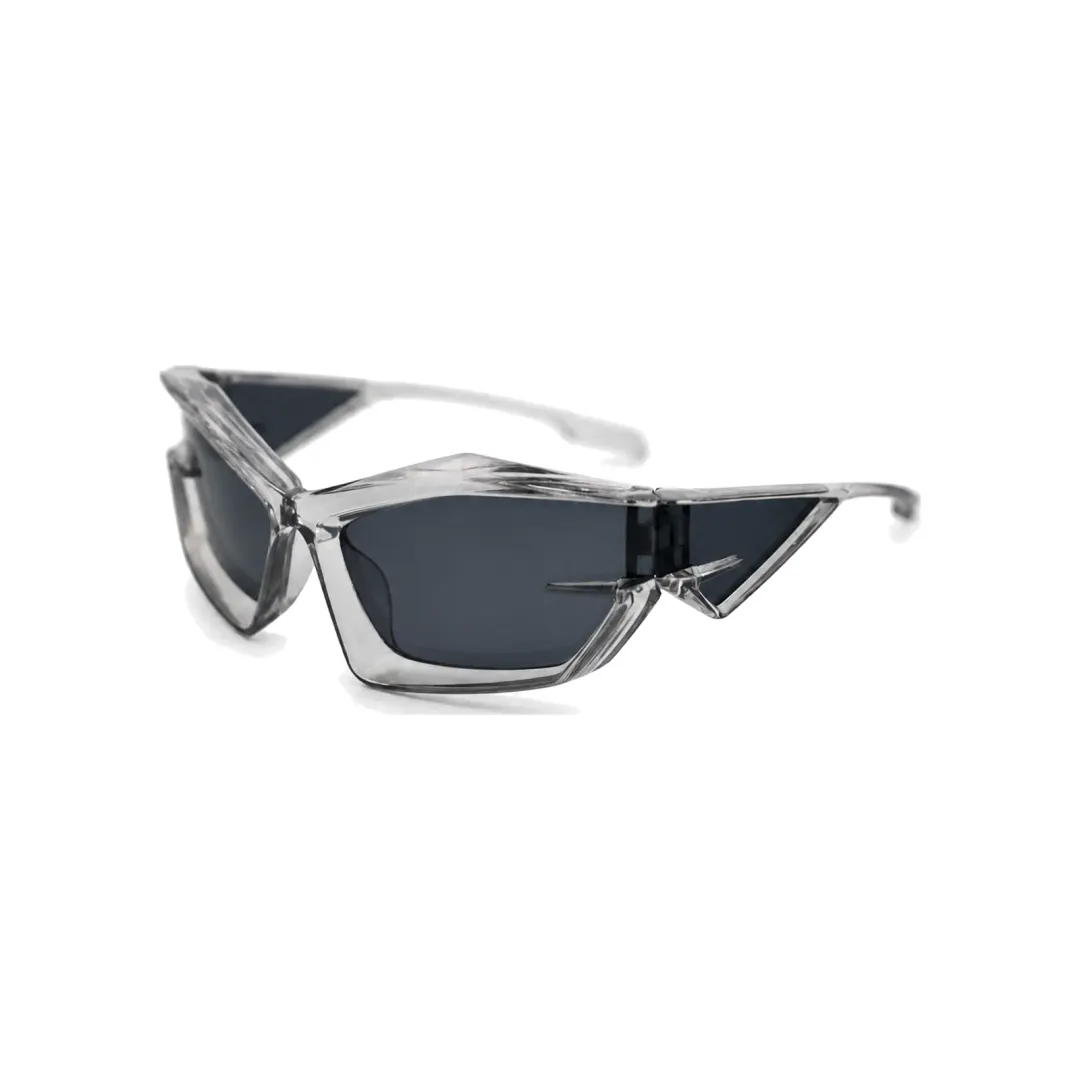 The Transparent frame worn by the model, shown at an angle