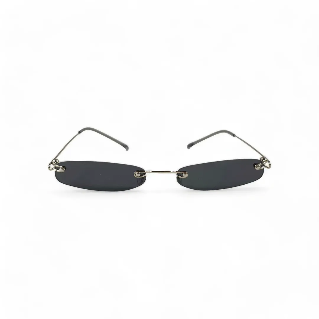 SLEEK Rimless Sunglasses in Black