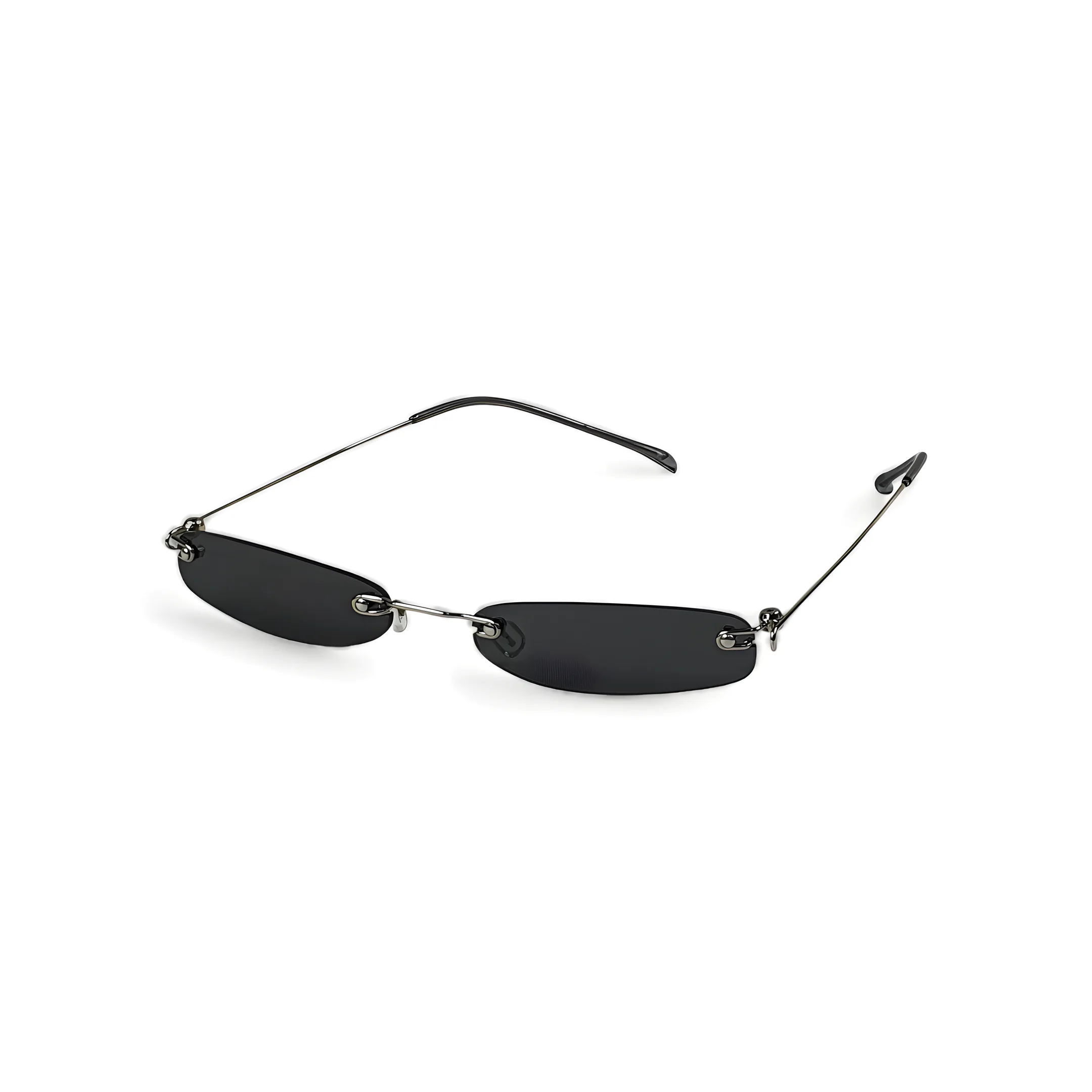 SLEEK Rimless Sunglasses in Black